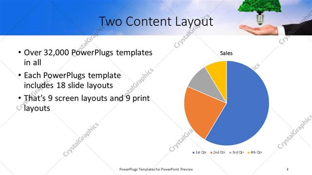 Two Content presentation slide layout