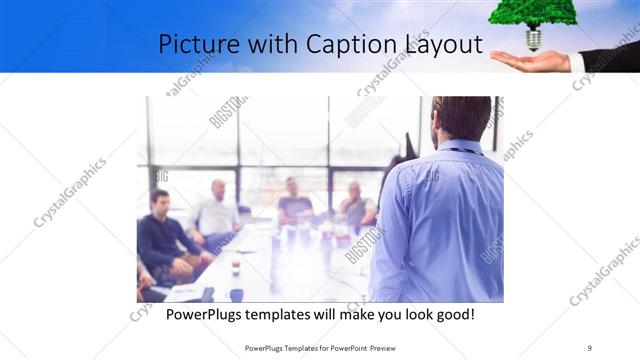 Picture with Caption presentation slide layout