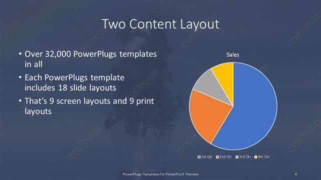 Two Content presentation slide layout