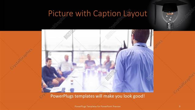 Picture with Caption presentation slide layout