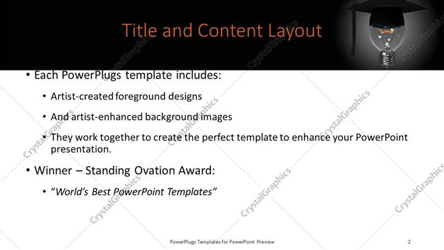 Title and Content presentation slide layout
