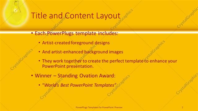 Title and Content presentation slide layout
