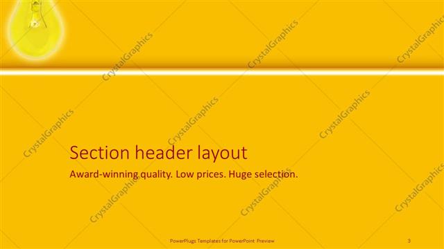 Section Header presentation slide layout