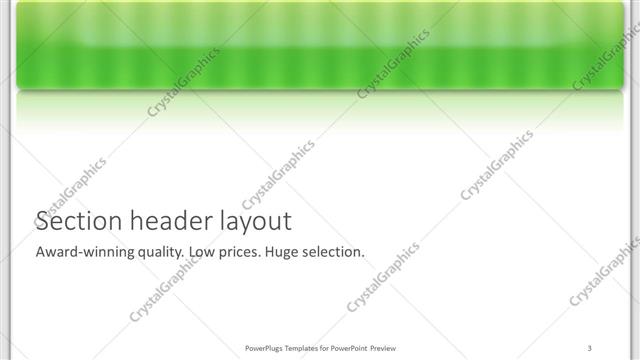 Section Header presentation slide layout