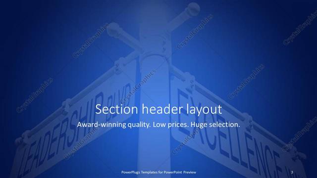Section Header presentation slide layout