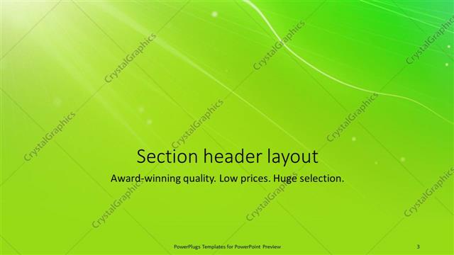 Section Header presentation slide layout