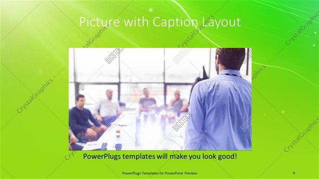 Picture with Caption presentation slide layout