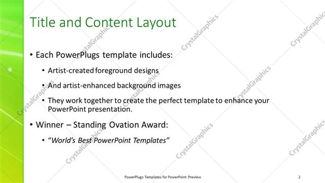Title and Content presentation slide layout