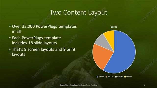 Two Content presentation slide layout