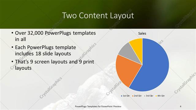 Two Content presentation slide layout