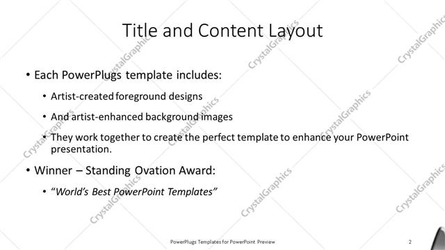 Title and Content presentation slide layout