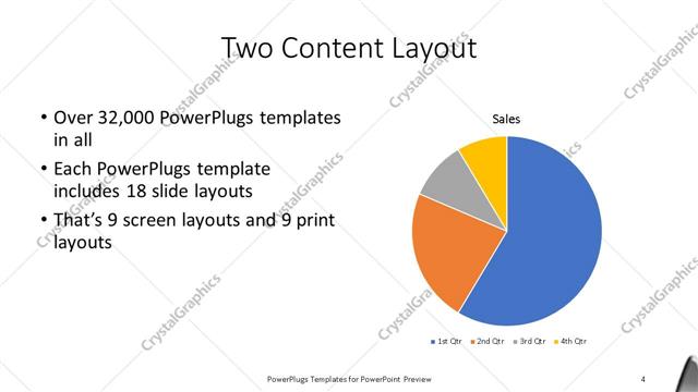 Two Content presentation slide layout