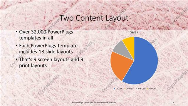 Two Content presentation slide layout