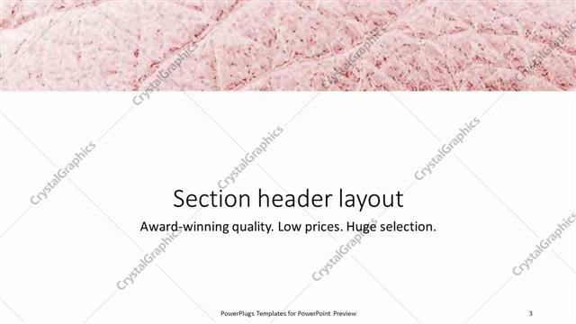 Section Header presentation slide layout