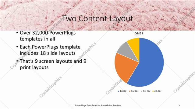 Two Content presentation slide layout