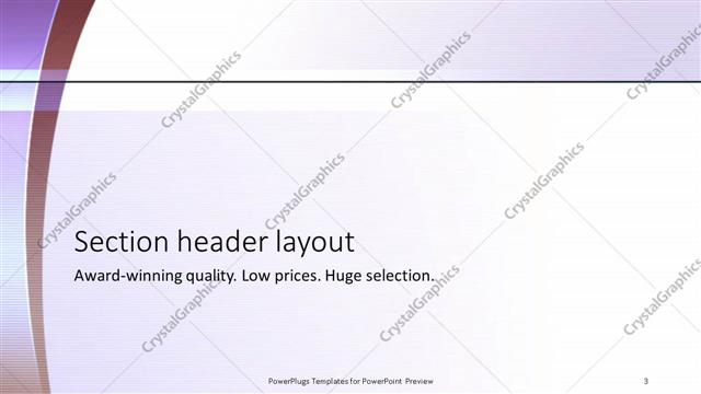 Section Header presentation slide layout