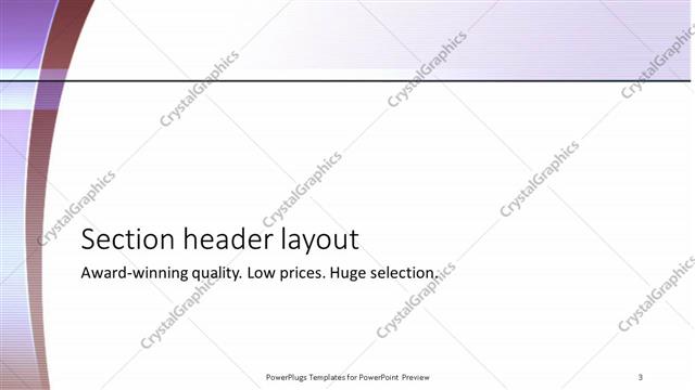 Section Header presentation slide layout