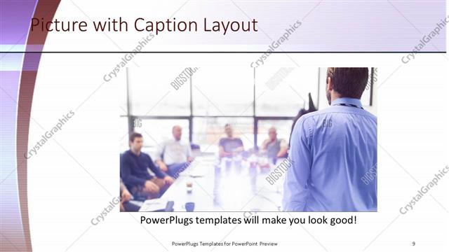 Picture with Caption presentation slide layout