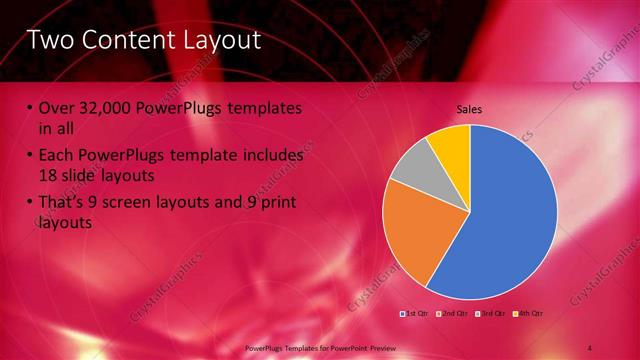 Two Content presentation slide layout