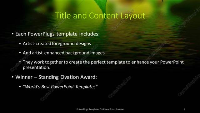 Title and Content presentation slide layout