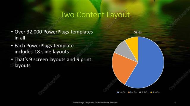 Two Content presentation slide layout
