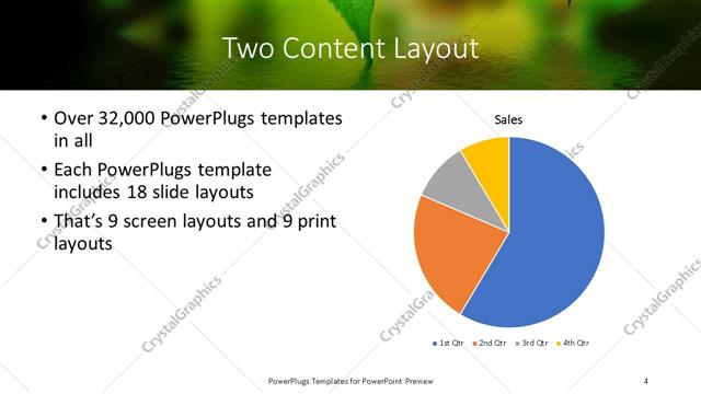 Two Content presentation slide layout