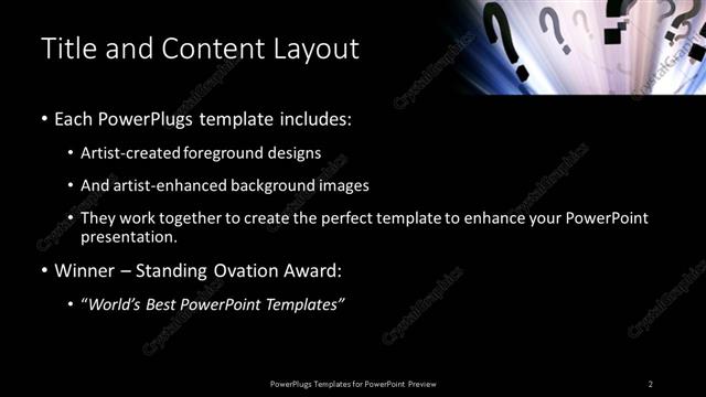 Title and Content presentation slide layout
