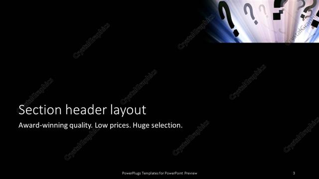 Section Header presentation slide layout
