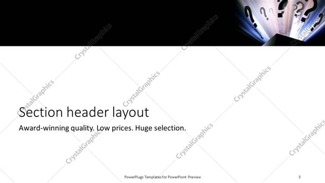 Section Header presentation slide layout