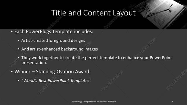 Title and Content presentation slide layout