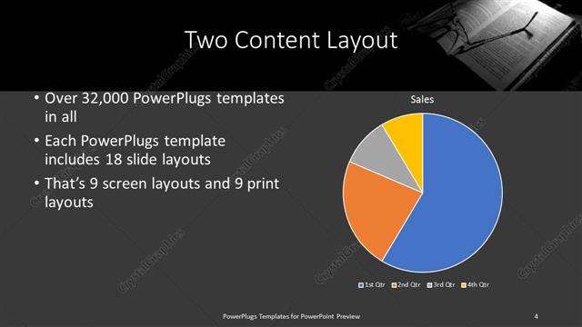 Two Content presentation slide layout