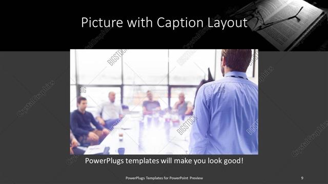 Picture with Caption presentation slide layout