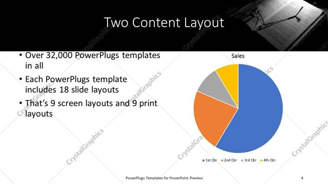 Two Content presentation slide layout