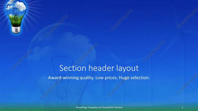 Section Header presentation slide layout
