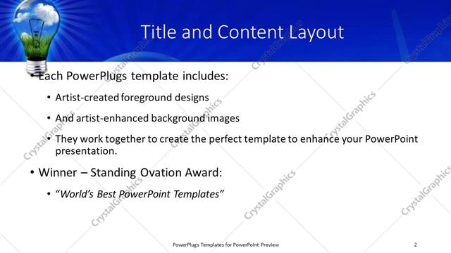 Title and Content presentation slide layout