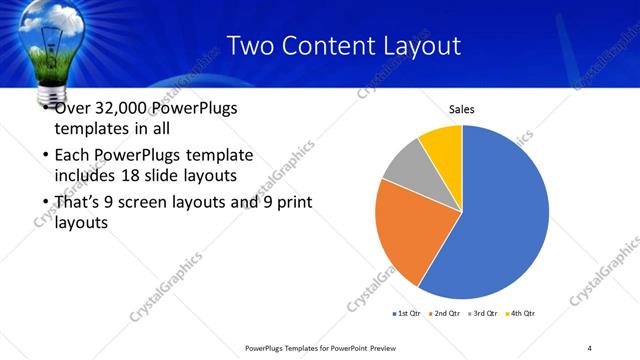 Two Content presentation slide layout