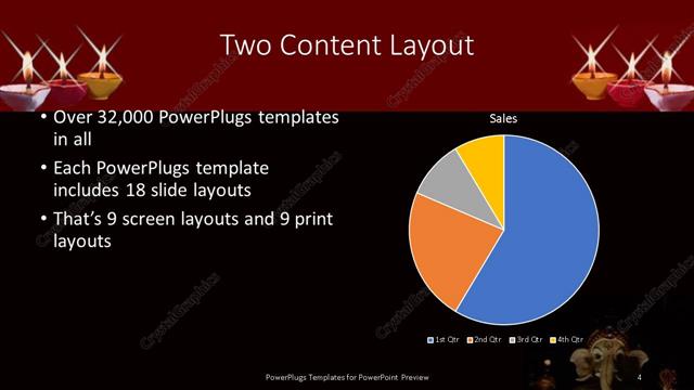 Two Content presentation slide layout