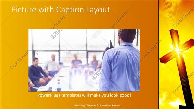 Picture with Caption presentation slide layout