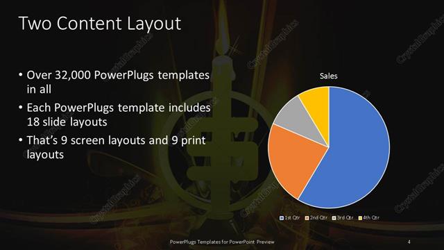 Two Content presentation slide layout