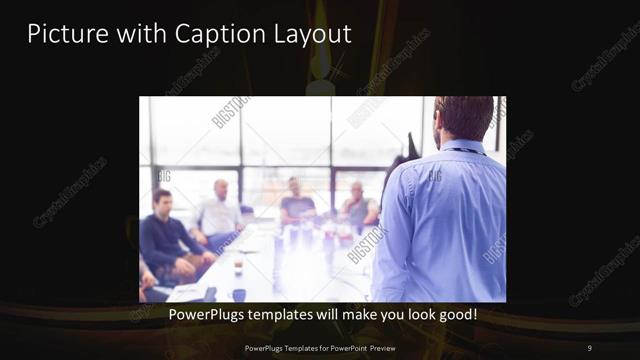 Picture with Caption presentation slide layout