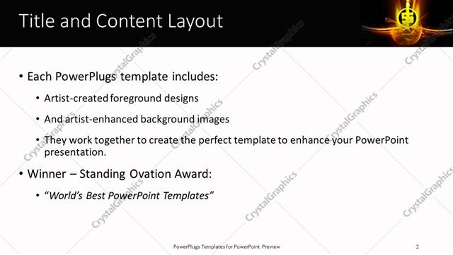 Title and Content presentation slide layout