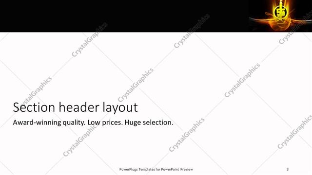 Section Header presentation slide layout