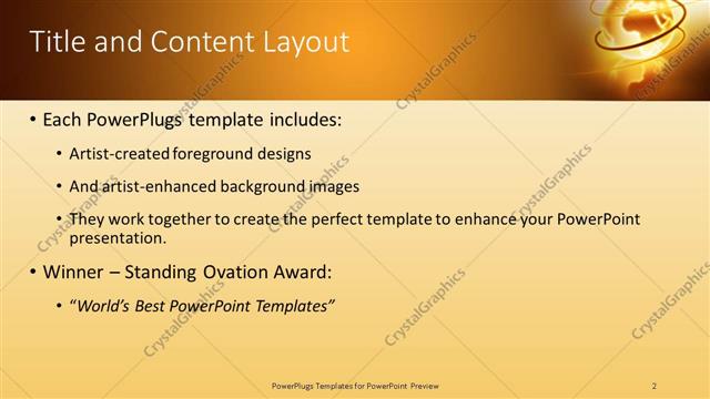 Title and Content presentation slide layout