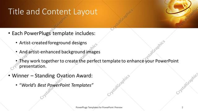Title and Content presentation slide layout