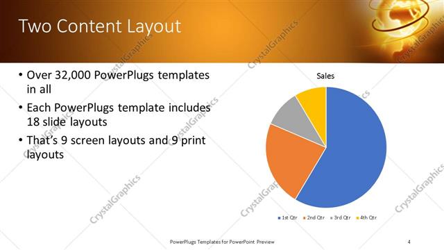 Two Content presentation slide layout