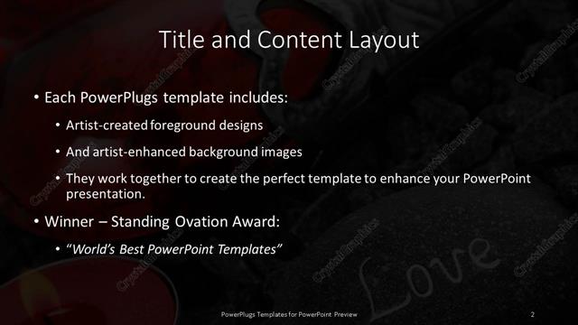 Title and Content presentation slide layout