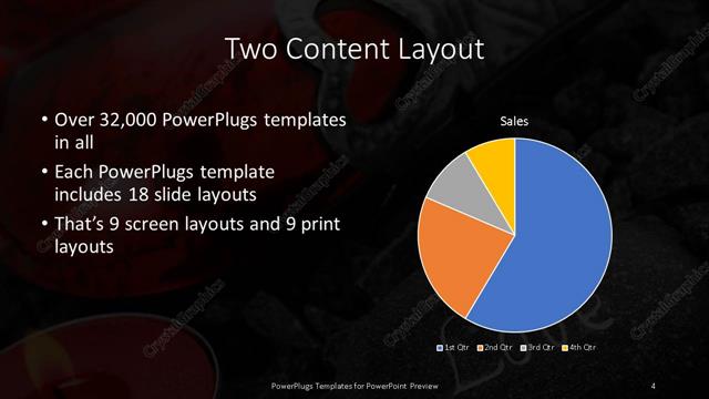 Two Content presentation slide layout