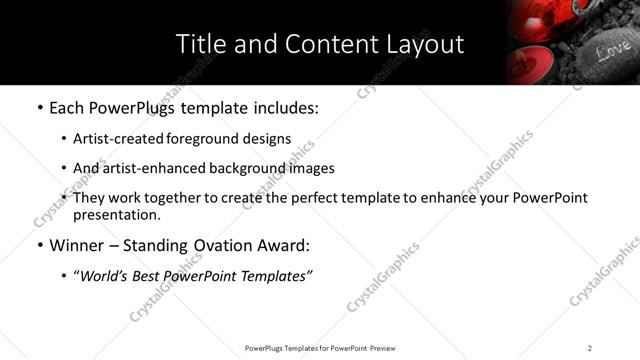 Title and Content presentation slide layout