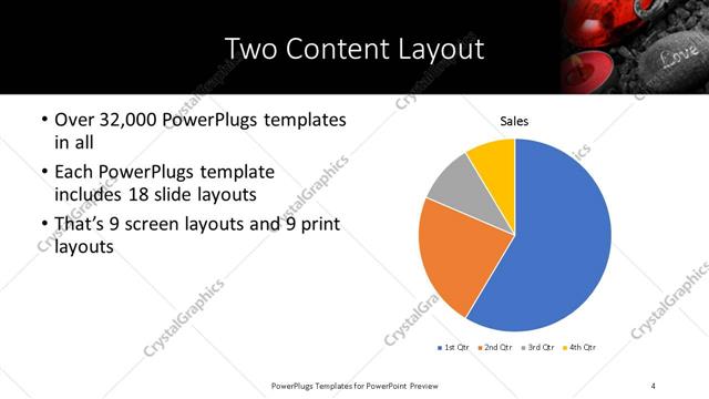 Two Content presentation slide layout