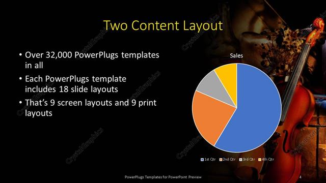 Two Content presentation slide layout